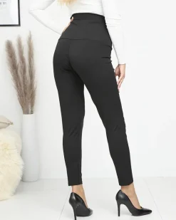 Legginsy / Tregginsy|Plus Size^Royalfashion Czarne damskie legginsy PLUS SIZE