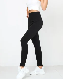 Legginsy / Tregginsy|Plus Size^Royalfashion Czarne klasyczne damskie ocieplane legginsy PLUS SIZE