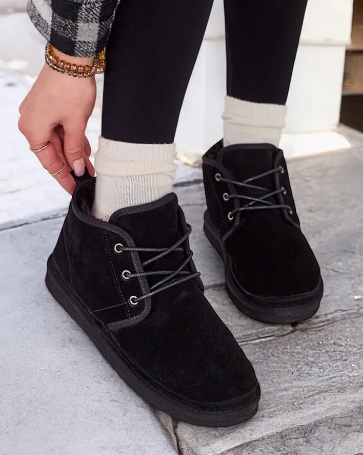 Śniegowce^Royalfashion Czarne męskie buty a'la śniegowce Gavin czarny