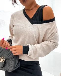 Swetry|Komplety Damskie^Royalfashion damski komplet casualowy czarny