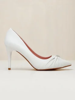 Szpilki^Royalfashion Czółenka damskie eko skórzane Venetia Nera biały