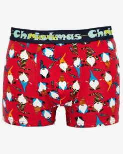 Majtki^Royalfashion Czerwone męskie bokserki świąteczne czerwony