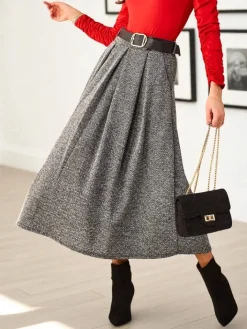 Spódnice^Royalfashion Damska spódnica midi zielony