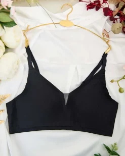 Codzienne^Royalfashion Damski biustonosz bezszwowy czarny