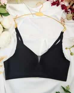 Codzienne^Royalfashion Damski biustonosz bezszwowy czarny