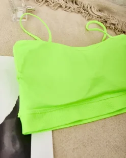 Sportowe^Royalfashion Damski biustonosz sportowy żółty