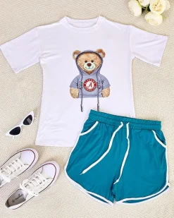 Komplety Damskie^Royalfashion Damski komplet dresowy turkusowy