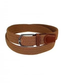 Paski^Royalfashion Damski pasek do spodni pleciony Granatowy