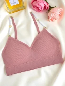 Sportowe^Royalfashion Damski sportowy biustonosz usztywniany Active Support różowy