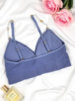 Sportowe^Royalfashion Damski sportowy biustonosz usztywniany Active Support niebieski