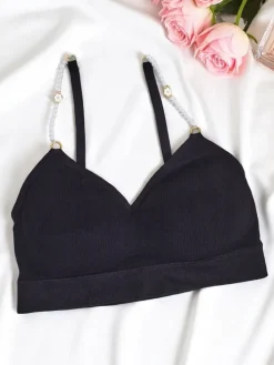 Sportowe^Royalfashion Damski sportowy biustonosz usztywniany Active Support czarny