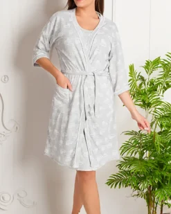 Szlafroki^Royalfashion Damski szlafrok w serduszka