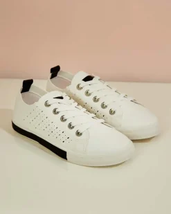 Trampki|Sneakersy^Royalfashion Damskie ażurowe tenisówki Murras biały