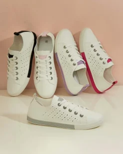 Trampki|Sneakersy^Royalfashion Damskie ażurowe tenisówki Murras biały