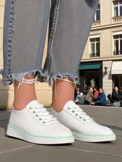 Sneakersy^Royalfashion Damskie ażurowe buty sportowe Pumbes zielony