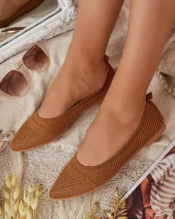 Baleriny Klasyczne^Royalfashion Damskie baleriny Xamini Camel