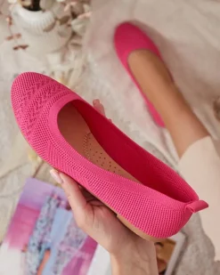 Baleriny Klasyczne^Royalfashion Damskie baleriny Salin różowy