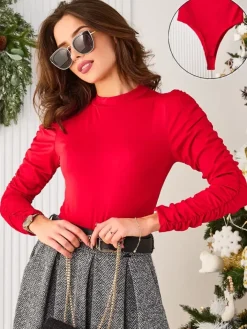 Body^Royalfashion Damskie body czerwony