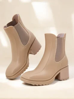 Botki Bez Ocieplenia|Botki Na Płaskim Obcasie^Royalfashion Damskie botki Bonii beżowy