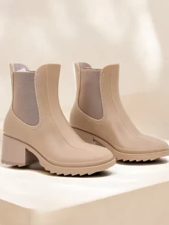 Botki Bez Ocieplenia|Botki Na Płaskim Obcasie^Royalfashion Damskie botki Bonii beżowy