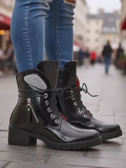 Workery|Botki Z Delikatnym Ociepleniem^Royalfashion Damskie botki workery Volio czarny