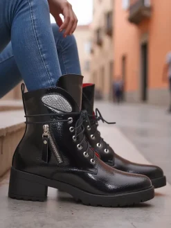 Workery|Botki Z Delikatnym Ociepleniem^Royalfashion Damskie botki workery Volio czarny