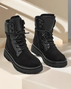 Workery|Botki Z Delikatnym Ociepleniem^Royalfashion Damskie botki workery Ferrinole czarny