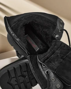 Workery|Botki Z Delikatnym Ociepleniem^Royalfashion Damskie botki workery Ferrinole czarny