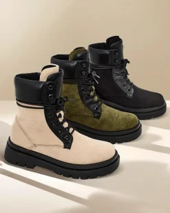 Workery|Botki Z Delikatnym Ociepleniem^Royalfashion Damskie botki workery Ferrinole czarny