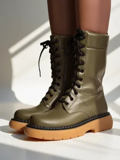 Workery|Botki Z Delikatnym Ociepleniem^Royalfashion Damskie botki workery Megie brązowy