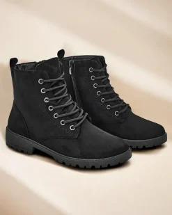 Workery|Botki Z Delikatnym Ociepleniem^Royalfashion Damskie botki workery Erino czarny