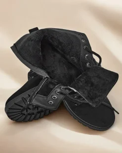 Workery|Botki Z Delikatnym Ociepleniem^Royalfashion Damskie botki workery Erino czarny