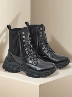 Workery|Botki Z Delikatnym Ociepleniem^Royalfashion Damskie botki typu workery Ronoppa czarny