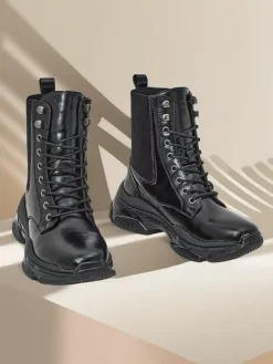 Workery|Botki Z Delikatnym Ociepleniem^Royalfashion Damskie botki typu workery Ronoppa czarny