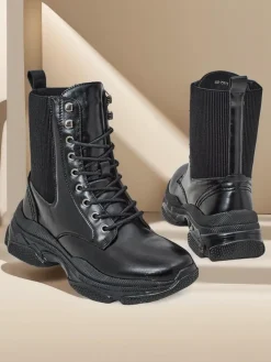 Workery|Botki Z Delikatnym Ociepleniem^Royalfashion Damskie botki typu workery Ronoppa czarny