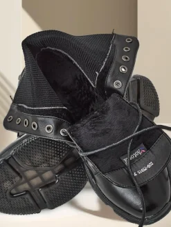 Workery|Botki Z Delikatnym Ociepleniem^Royalfashion Damskie botki typu workery Ronoppa czarny