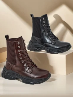 Workery|Botki Z Delikatnym Ociepleniem^Royalfashion Damskie botki typu workery Ronoppa czarny