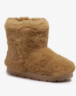 Śniegowce^Royalfashion Damskie buty a'la śniegowce w kolorze owym Ottola Camel
