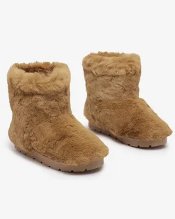 Śniegowce^Royalfashion Damskie buty a'la śniegowce w kolorze owym Ottola Camel