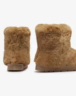 Śniegowce^Royalfashion Damskie buty a'la śniegowce w kolorze owym Ottola Camel