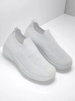 Sportowe|Bieganie, Ćwiczenia I Trening^Royalfashion Damskie buty sportowe wsuwane Whites