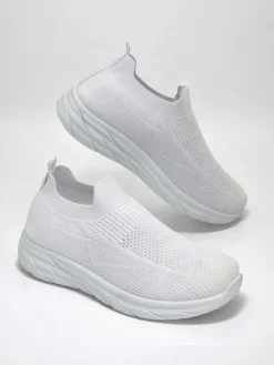 Sportowe|Bieganie, Ćwiczenia I Trening^Royalfashion Damskie buty sportowe wsuwane Whites