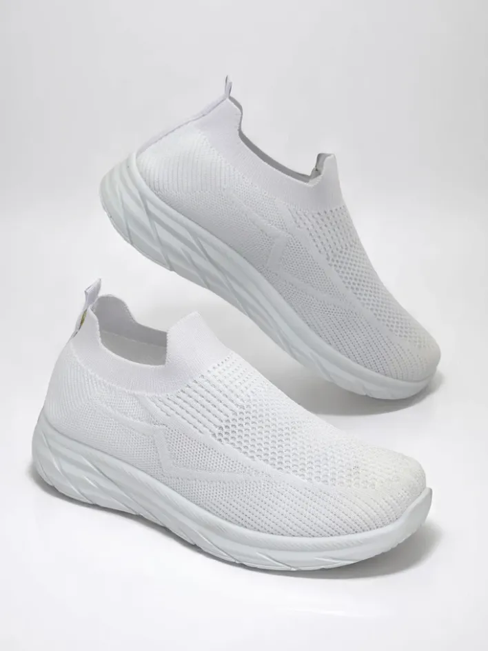 Sportowe|Bieganie, Ćwiczenia I Trening^Royalfashion Damskie buty sportowe wsuwane Whites