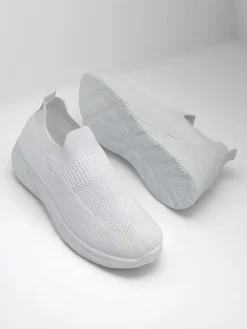 Sportowe|Bieganie, Ćwiczenia I Trening^Royalfashion Damskie buty sportowe wsuwane Whites