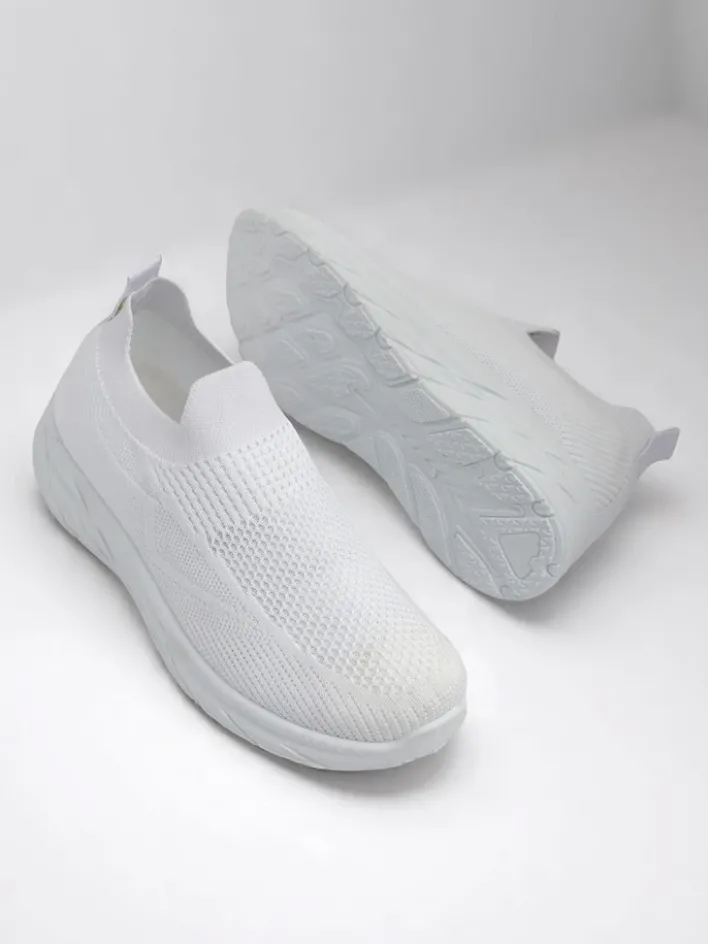 Sportowe|Bieganie, Ćwiczenia I Trening^Royalfashion Damskie buty sportowe wsuwane Whites