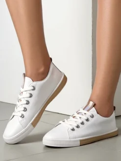 Trampki^Royalfashion Damskie eko skórzane trampki Tarene różowy