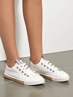 Trampki^Royalfashion Damskie eko skórzane trampki Tarene różowy