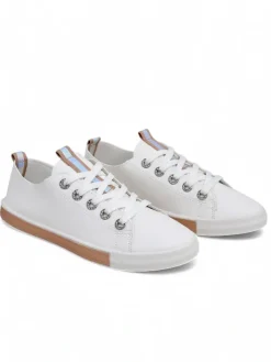 Trampki^Royalfashion Damskie eko skórzane trampki Tarene różowy