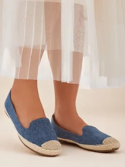 Espadryle Płaskie^Royalfashion Damskie espadryle eko zamszowe Bombei Granatowy