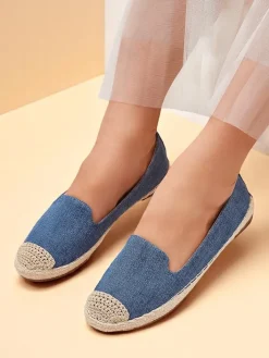 Espadryle Płaskie^Royalfashion Damskie espadryle eko zamszowe Bombei Granatowy
